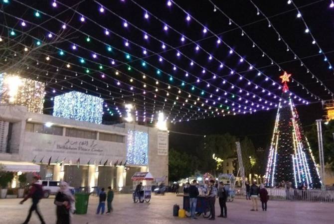 Բեթղեհեմի Սուրբ Ծննդյան գլխավոր տոնածառի լույսերը կրկին վառվեցին

