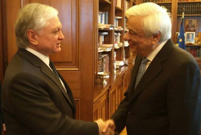 Министр иностранных дел Армении встретился с президентом Греции
