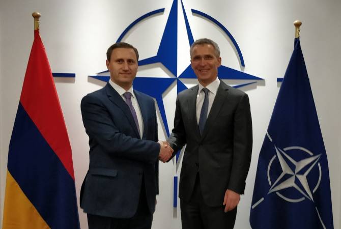 Head of Armenia’s Mission to NATO presents credentials to Secretary General Jens Stoltenberg