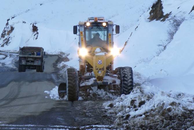All interstate and republican roads in Armenia are open