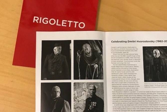 Ковент-гарден посвятил Хворостовскому премьеру оперы "Риголетто"