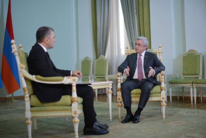 Единственная формула хорошей жизни – работа, единственный путь к благосостоянию – 
экономический рост: президент Армении Серж Саргсян 