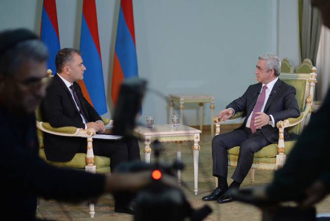تستعد أرمينيا للأحداث الكبرى لعام 2018 -رئيس الجمهورية سيرج سركيسيان في مقابلة تلفزيونية-