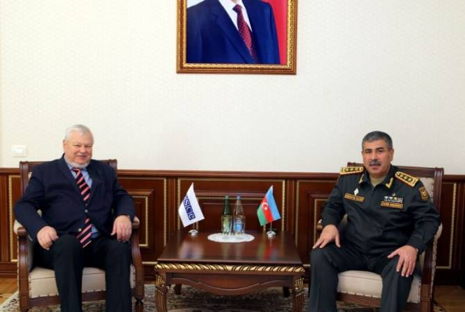Azerbaijani defense minister, Ambassador Andrzej Kasprzyk discuss situation in Artsakh line of 
contact