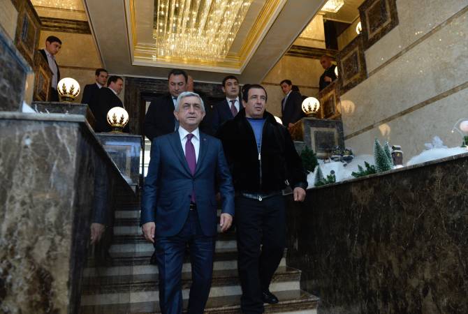 Президент Армении принял участие в открытии нового развлекательного центра 
гостиничного комплекса «Мульти Рест»
