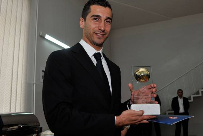 Генрих Мхитарян в 8-й раз признан лучшим футболистом года в Армении