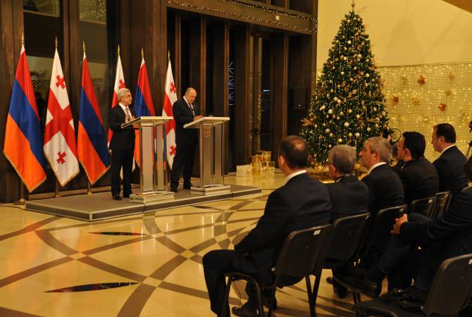 Президенты Армении и Грузии подчеркнули важность сохранения сбалансированного 
подхода к чувствительным для двух государств вопросам
