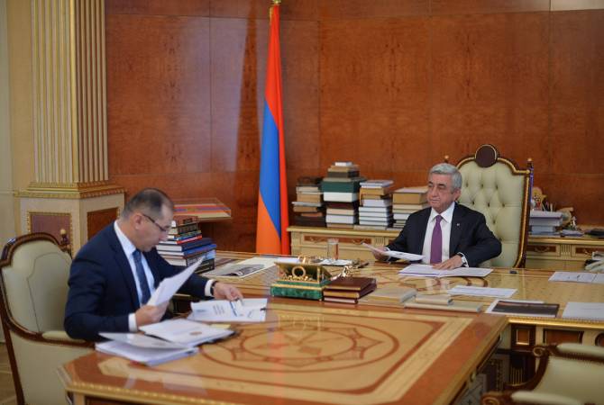 Министр финансов Армении доложил президенту о запланированной на текущий год 
работе