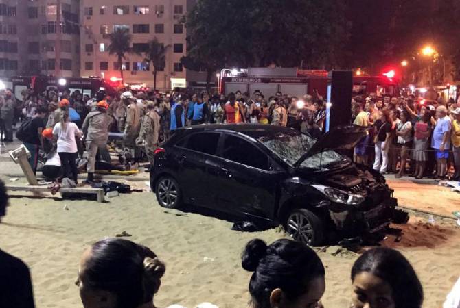 Car rams Rio beach crowd, killing baby & injuring 15