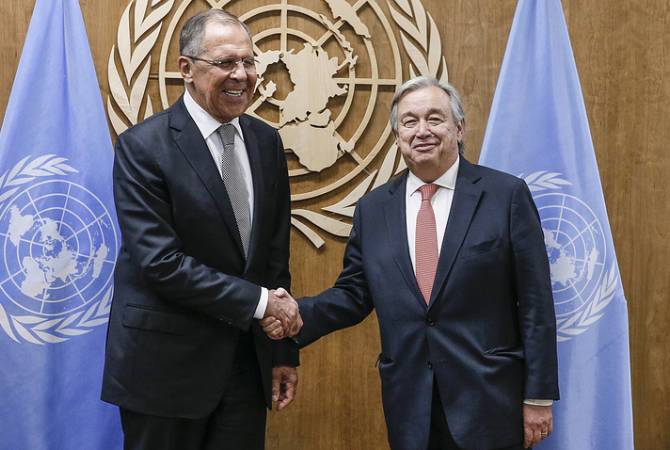 Lavrov, Guterres highlight peaceful solution of Syrian, North Korean crises 