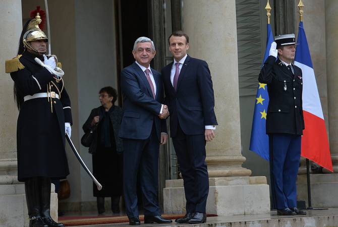 Armenian, French Presidents meet at Élysée Palace 