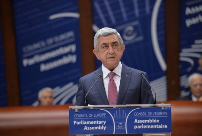 It’s possible to confidently move forward by joining different integration unions – Serzh 
Sargsyan