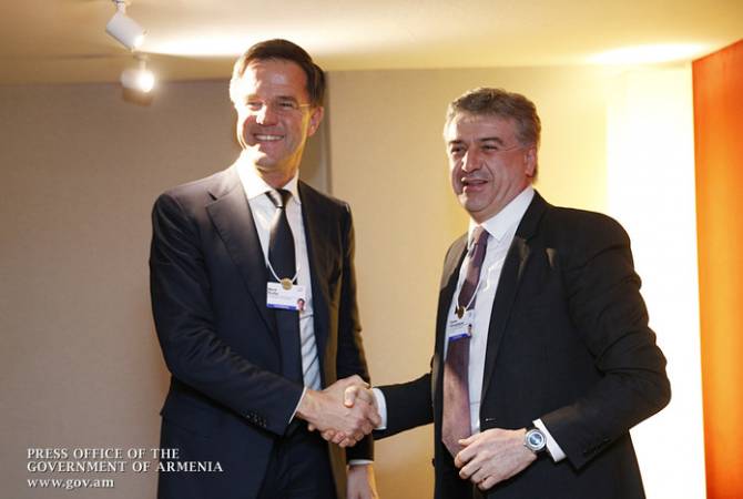 Премьер-министры Армении и Нидерландов договорились активно сотрудничать в сфере 
сельского хозяйства