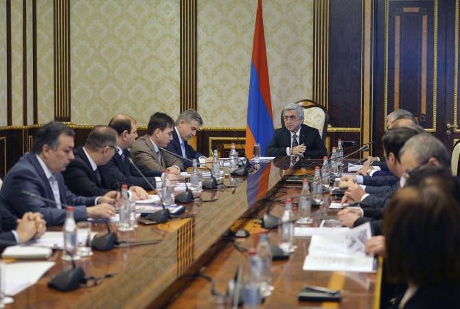 President Sargsyan reported on process of preparation works of three major state events to be 
held in 2018