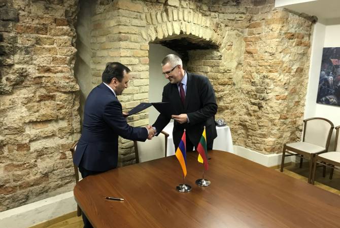 Armenian-Lithuanian cooperation program in defense field signed in Vilnius