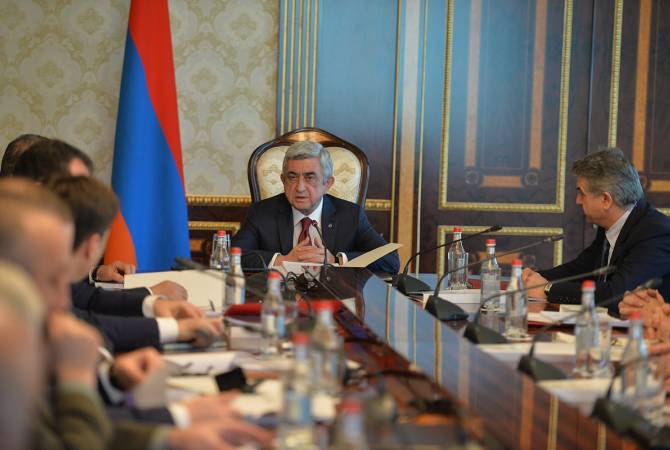 Президент Армении Серж Саргсян созвал заседание Совета национальной безопасности 