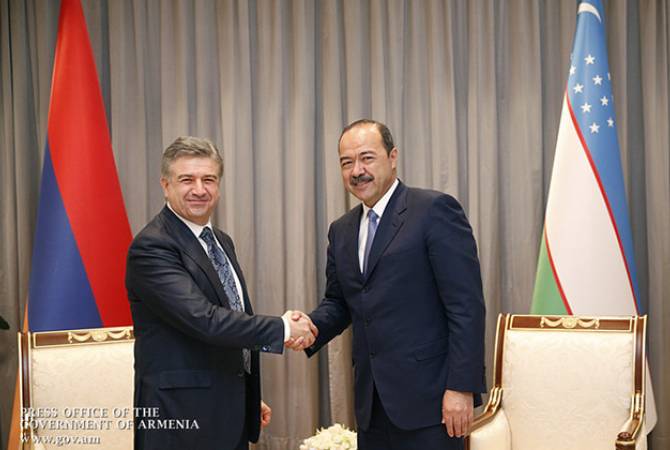 Премьер-министр Армении провел беседу с глазу на глаз с премьер-министром 
Узбекистана
