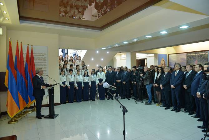 President Sargsyan visits Armenian State Pedagogical University after Khachatur Abovyan