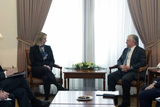 Armenian foreign minister holds meeting with Deputy Assistant Secretary of US State 
Department in Yerevan