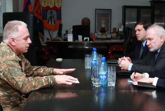 OSCE Minsk Group Co-Chairs meet with Artsakh’s defense minister in Stepanakert