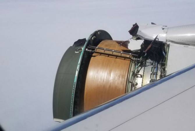 Пасажирский самолет приземлился на Гавайях без кожуха двигателя