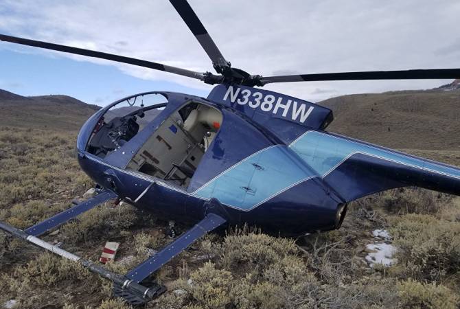 Elk causes chopper crash in Utah, USA 