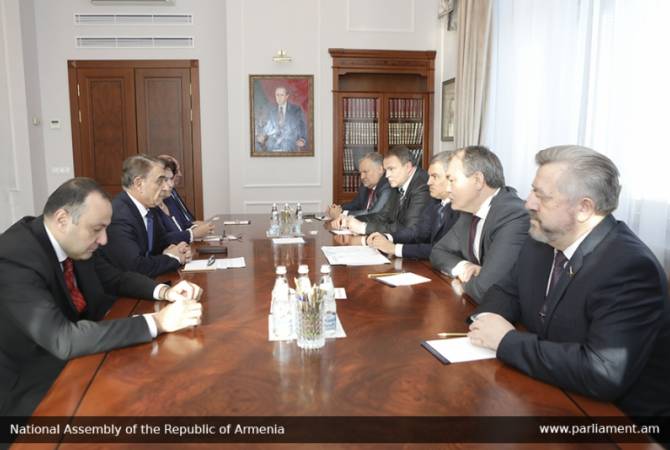 Արա Բաբլոյանը հանդիպել է ՌԴ ԴԺ Պետական դումայի նախագահ Վյաչեսլավ Վոլոդինի 
հետ