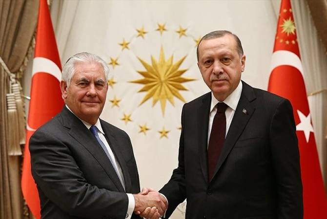 Turkey’s Erdogan, Secretary Tillerson hold over three-hour meeting in Ankara