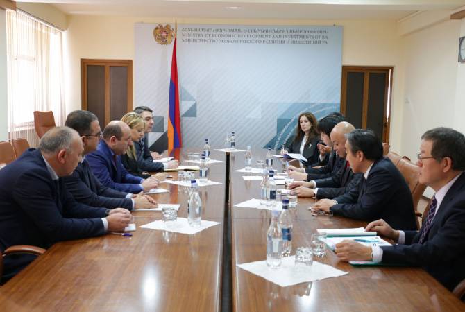 Armenian Minister of Economy receives foreign ministry delegation of Japan