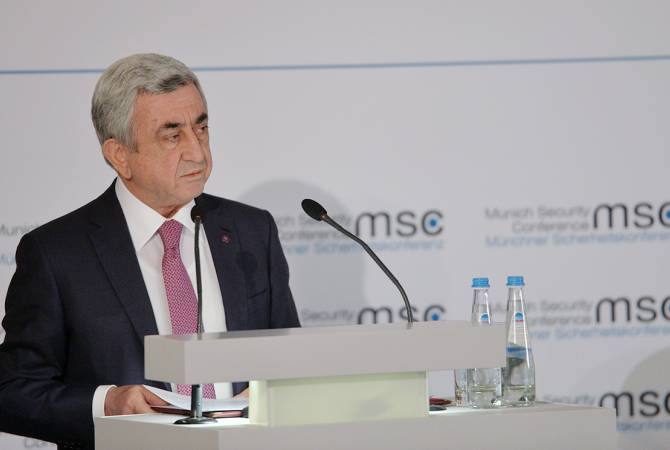 В Мюнхене президент РА  напомнил азербайджанцам, как  коротка история  их народа, 
и насколько велика история  Еревана