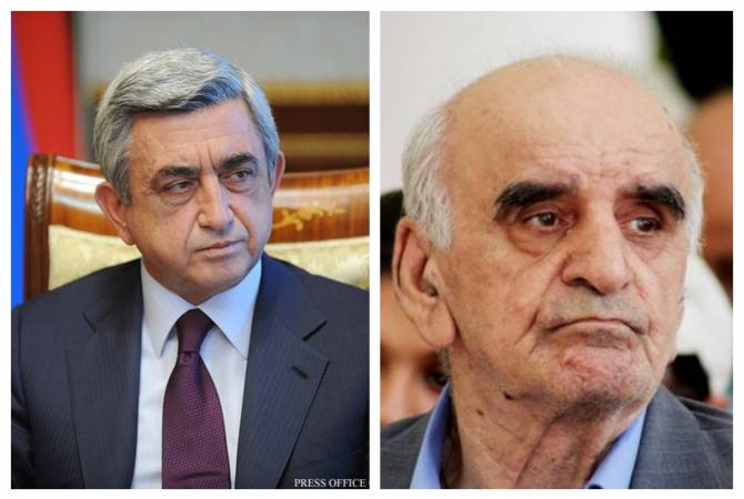 Президент Армении Серж Саргсян поздравил кинорежиссера Артавазда Пелешяна с 80-
летним юбилеем