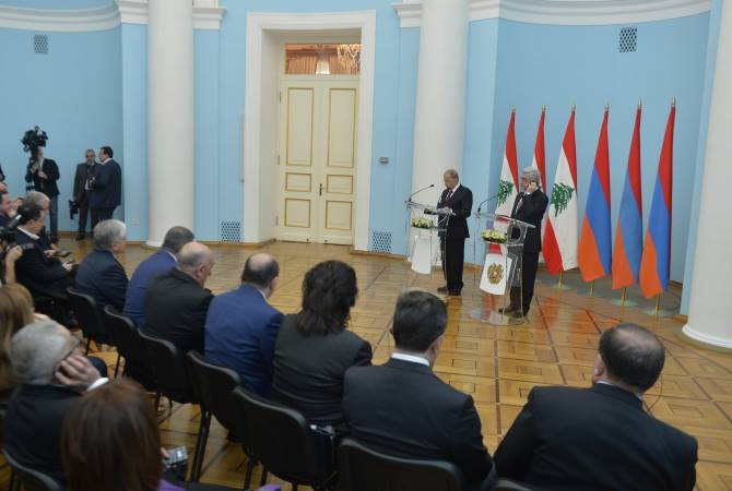 Lebanon president accepts invitation for Yerevan La Francophonie Summit: Press statements of 
Aoun, Sargsyan 