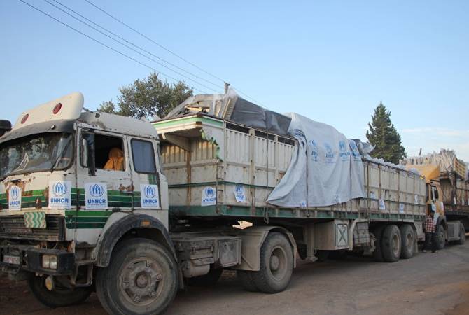 Humanitarian convoy en route to Afrin attacked by militants 