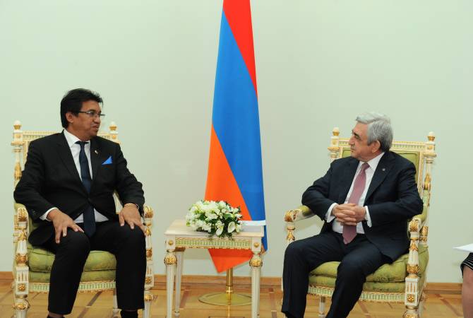 Президент Армении принял министра иностранных дел Мадагаскара
