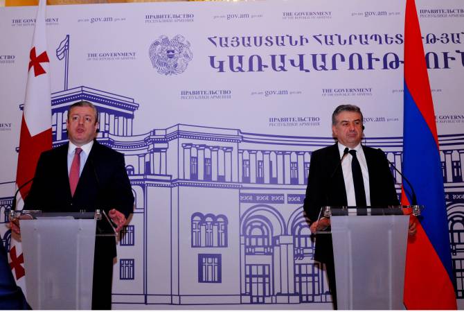 Georgian PM praises level of political relations with Armenia