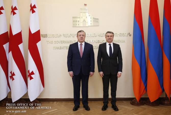 Armenian, Georgian PMs deliver statements summing up Yerevan meeting results