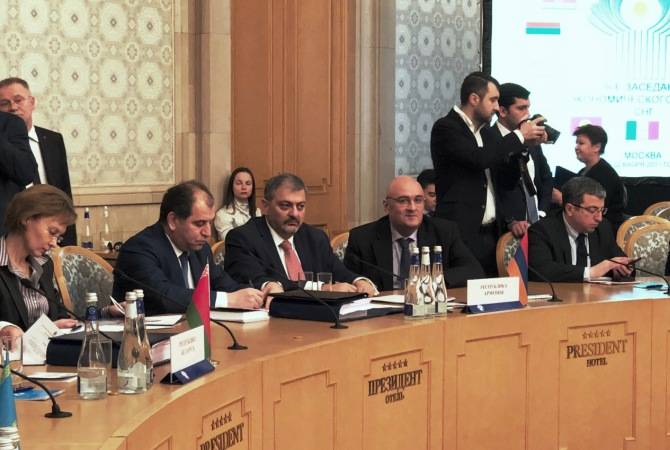 Делегация во главе с вице-премьером Армении приняла участие в заседании 
Экономического совета СНГ
