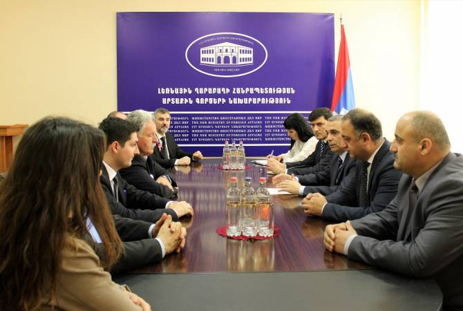 Artsakh FM receives delegation of Bouc-Bel-Air city of France