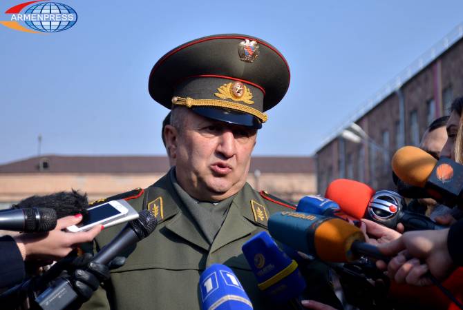 Вооруженные силы Армении полностью готовы противостоять любым посягательствам: 
начальник Генштаба
