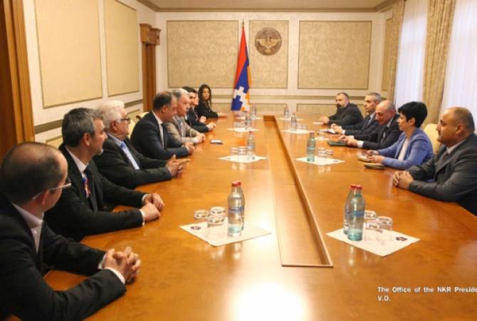 Artsakh’s President receives delegation of French Bouc-Bel-Air city