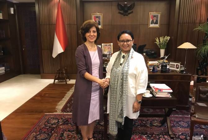 Завершающая свою дипломатическую миссию в Индонезии посол РА Анна Агаджанян встретилась с министром ИД этой страны