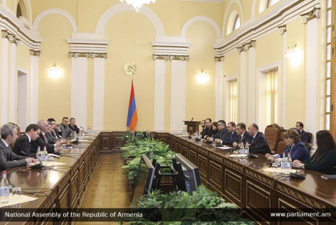 Armenian Parliament Speaker receives Lyon Mayor’s delegation