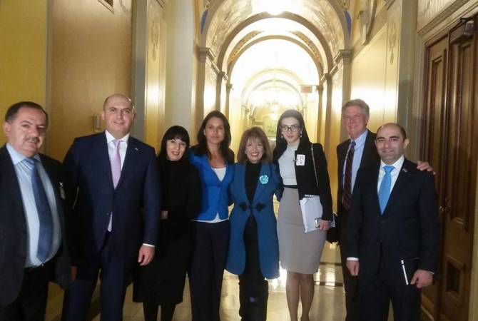 ԱԺ պատգամավորները հանդիպում են ունեցել ԱՄՆ Կոնգրեսի հայկական հարցերով 
հանձնախմբի անդամների հետ