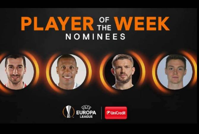 UEFA includes Armenia’s Mkhitaryan in Europa League Player Of The Week voting