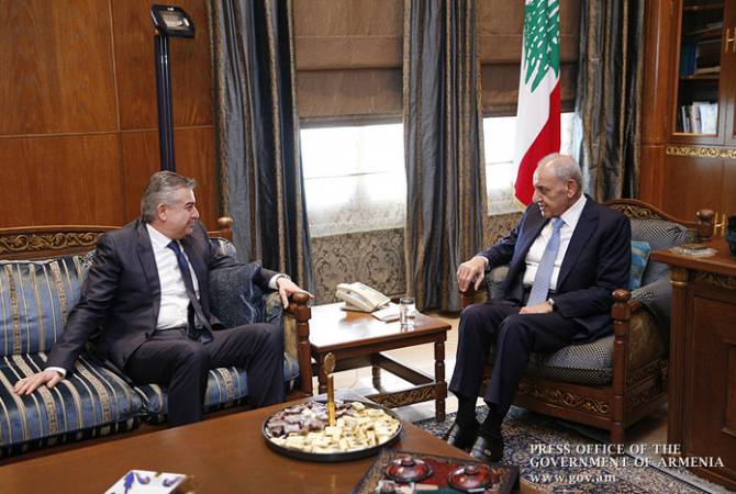 Премьер-министр встретился со спикером парламента Ливана
