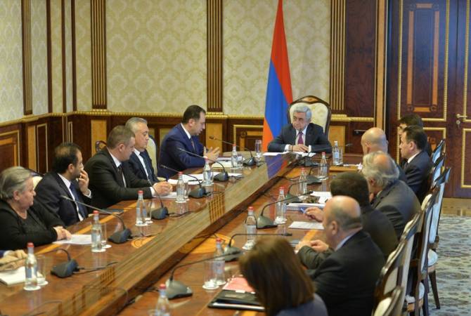 President Sargsyan convenes consultation on activities of Military Insurance Fund