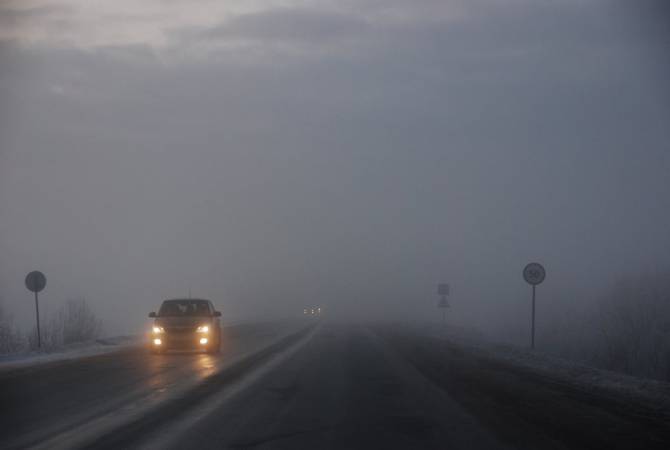 На автодорогах Спитака и Севана густой туман