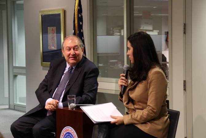 Armenia has fantastic cooperation opportunity with EAEU and EU: President-elect meets young 
professionals in US