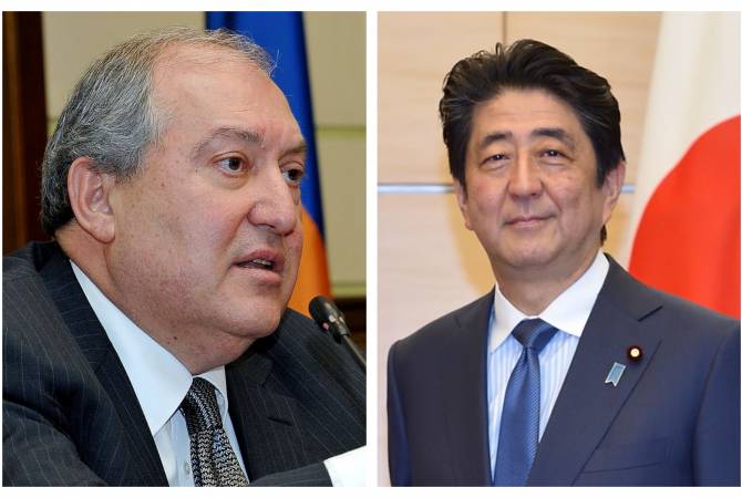 Japanese PM congratulates President-elect Armen Sarkissian, expresses hope to deepen ties 
with Armenia