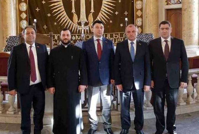 Vice Speaker Sharmazanov visits St. Catherine Armenian Church of St. Petersburg, Russia  